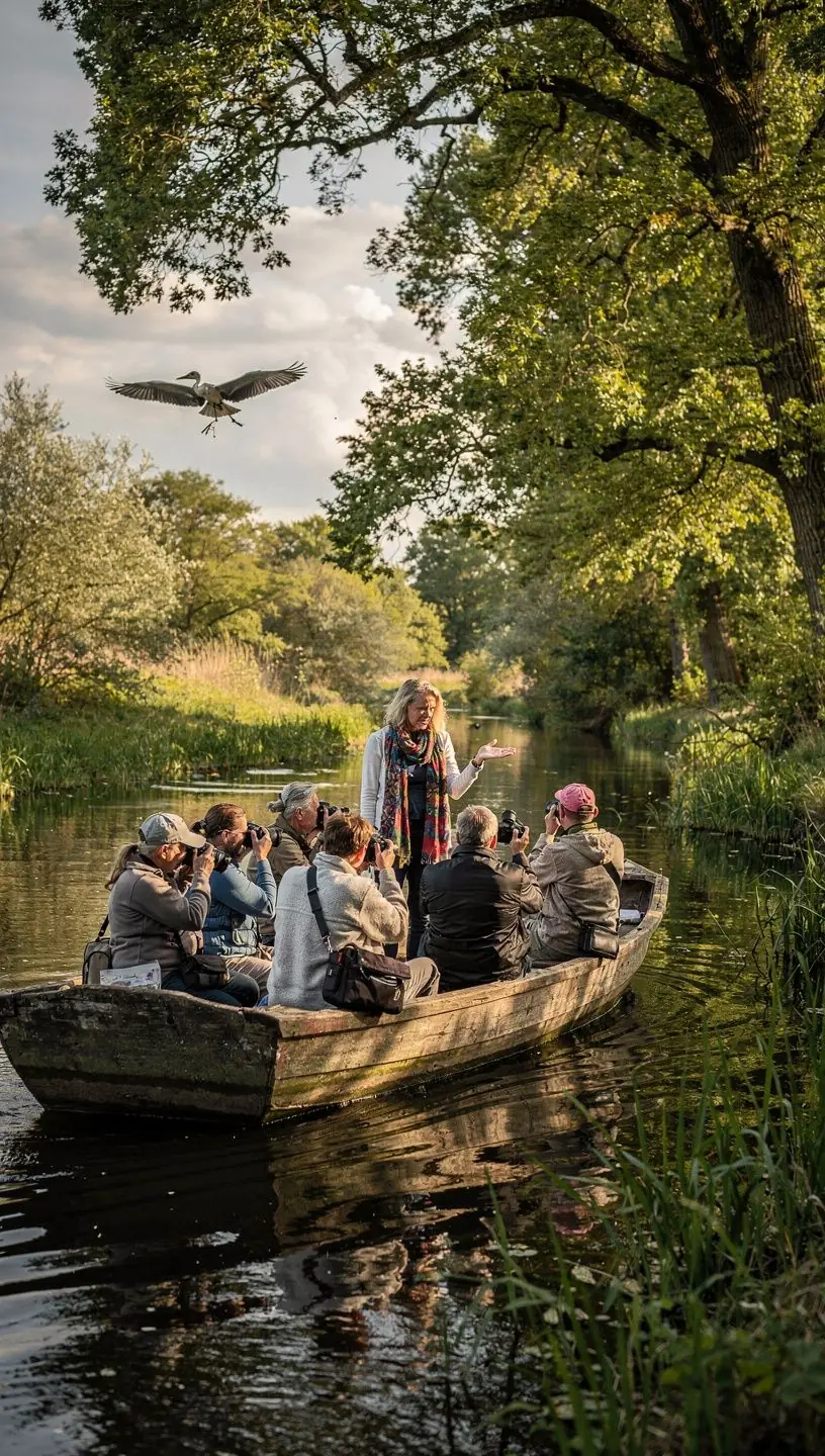 Fotograf mit Stativ, der den Sonnenuntergang über einer deutschen Mittelgebirgslandschaft einfängt.